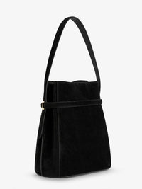 Toteme Women Belted Suede Bucket Bag