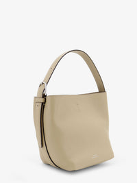 TOTEME Toteme Women Petite Belted Leather Handbag With Logo Lettering Print