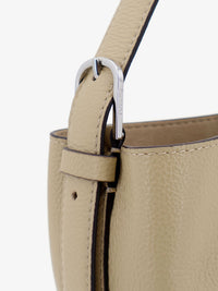 TOTEME Toteme Women Petite Belted Leather Handbag With Logo Lettering Print