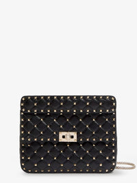 VALENTINO GARAVANI Valentino Garavani Women Rockstud Spike Leather Crossbody Bag With Iconic All-Over Studs