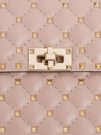 Valentino Garavani Women Rockstud Spike Leather Crossbody Bag With Iconic All-Over Studs
