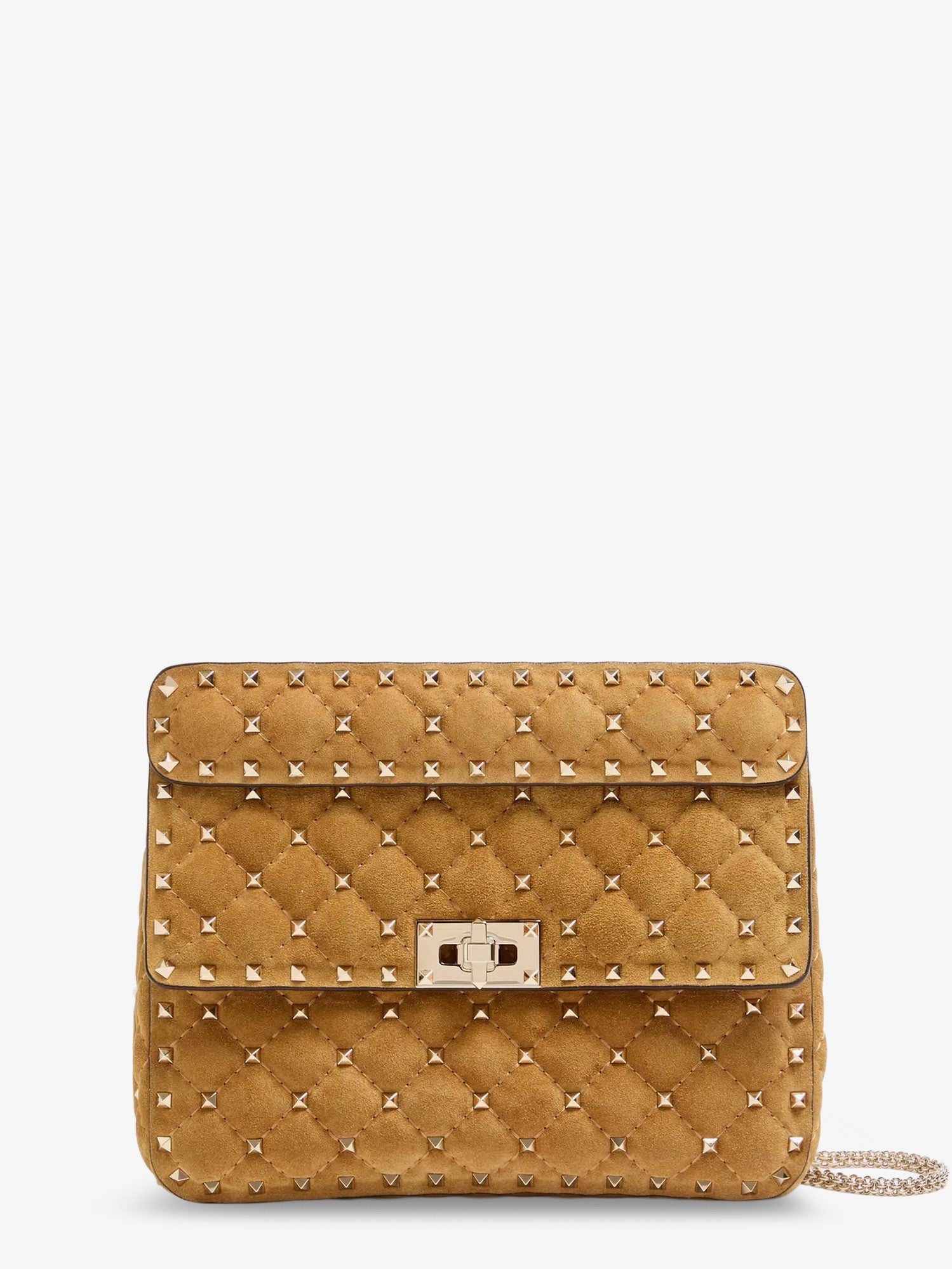 VALENTINO GARAVANI Valentino Garavani Women Rockstud Spike Suede Crossbody Bag With Iconic All-Over Studs