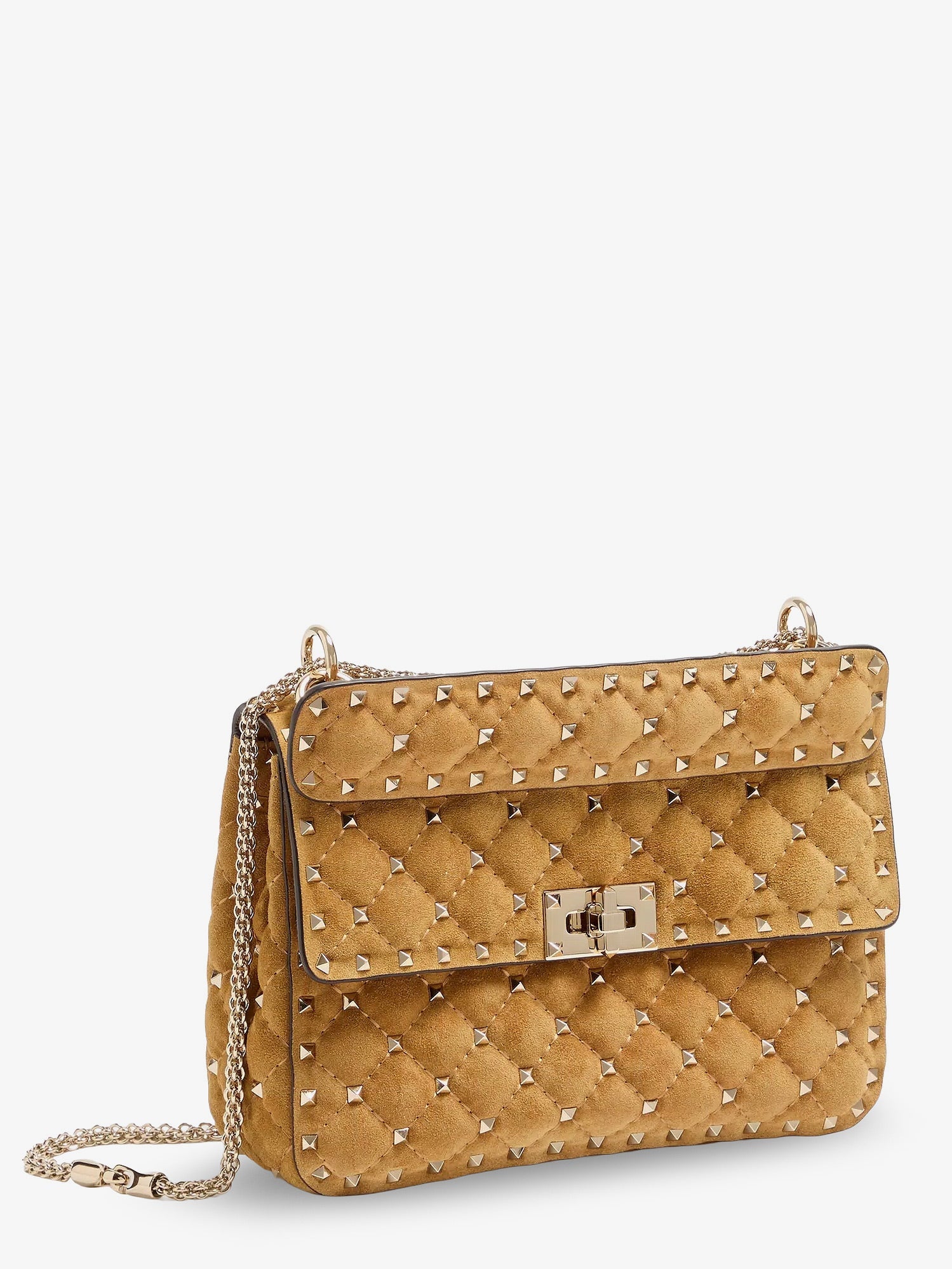 VALENTINO GARAVANI Valentino Garavani Women Rockstud Spike Suede Crossbody Bag With Iconic All-Over Studs