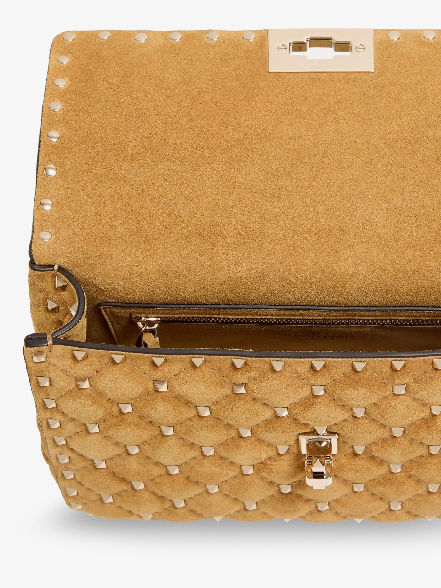 VALENTINO GARAVANI Valentino Garavani Women Rockstud Spike Suede Crossbody Bag With Iconic All-Over Studs