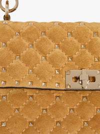 VALENTINO GARAVANI Valentino Garavani Women Rockstud Spike Suede Crossbody Bag With Iconic All-Over Studs