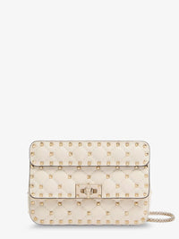 VALENTINO GARAVANI Valentino Garavani Women Rockstud Spike Leather Shoulder Bag With Iconic All-Over Studs