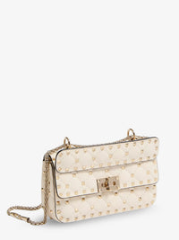 VALENTINO GARAVANI Valentino Garavani Women Rockstud Spike Leather Shoulder Bag With Iconic All-Over Studs