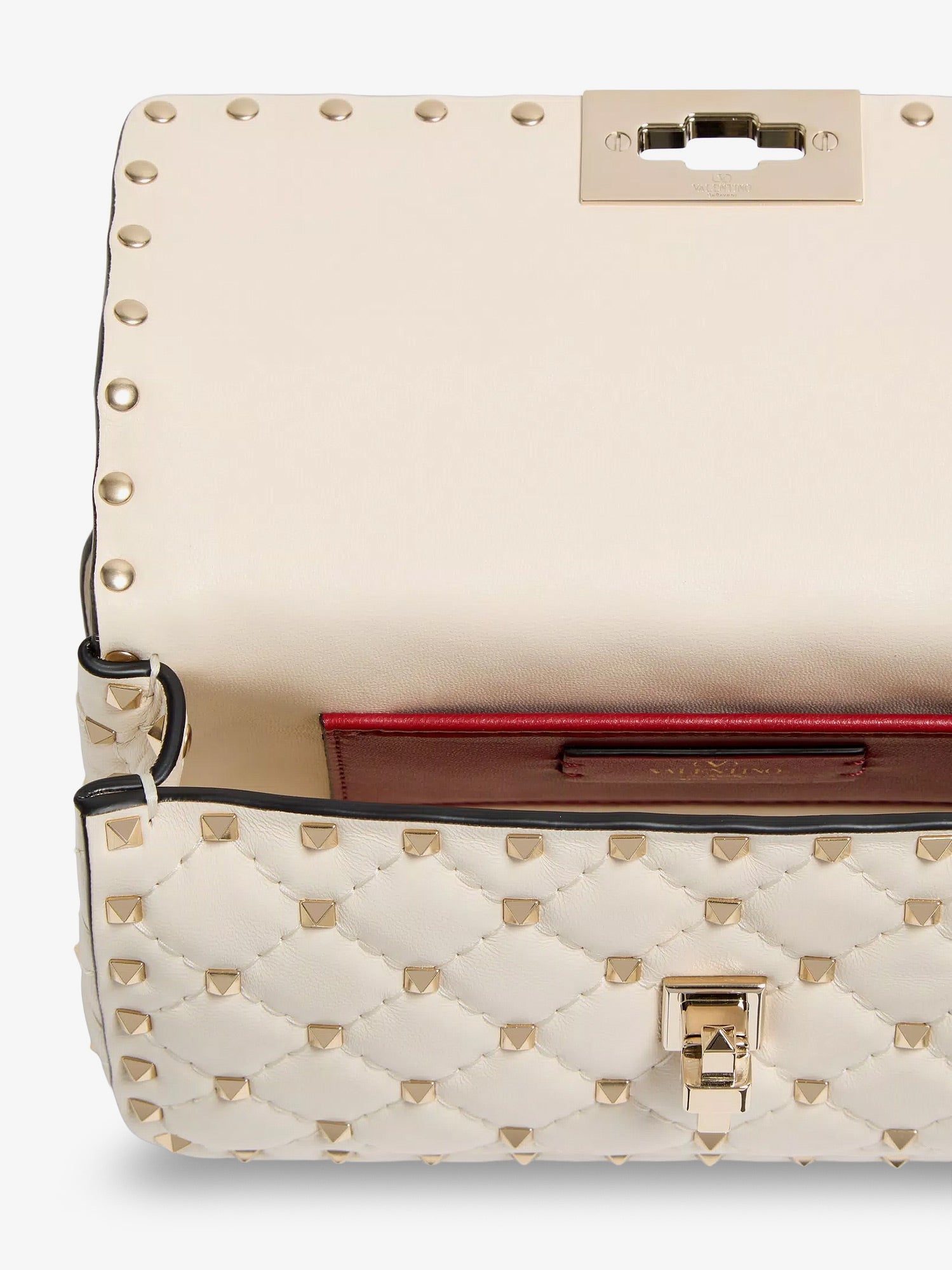 VALENTINO GARAVANI Valentino Garavani Women Rockstud Spike Leather Shoulder Bag With Iconic All-Over Studs