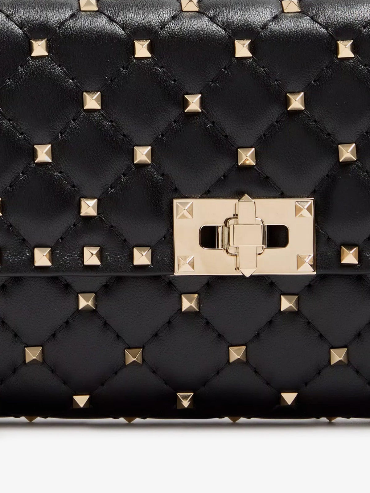 Valentino Garavani Women Rockstud Spike Leather Shoulder Bag With Iconic All-Over Studs