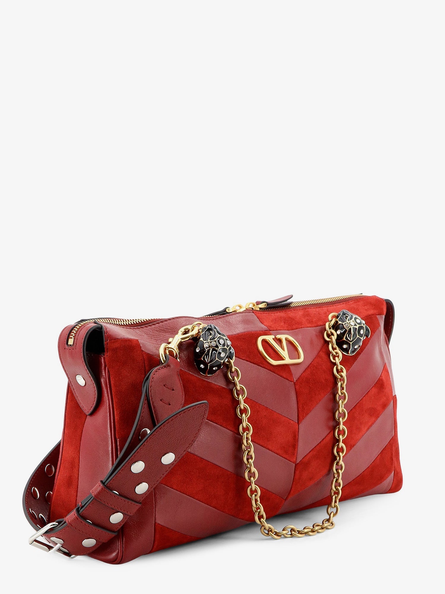 VALENTINO GARAVANI Valentino Garavani Women Panthea Suede And Leather Crossbody Bag
