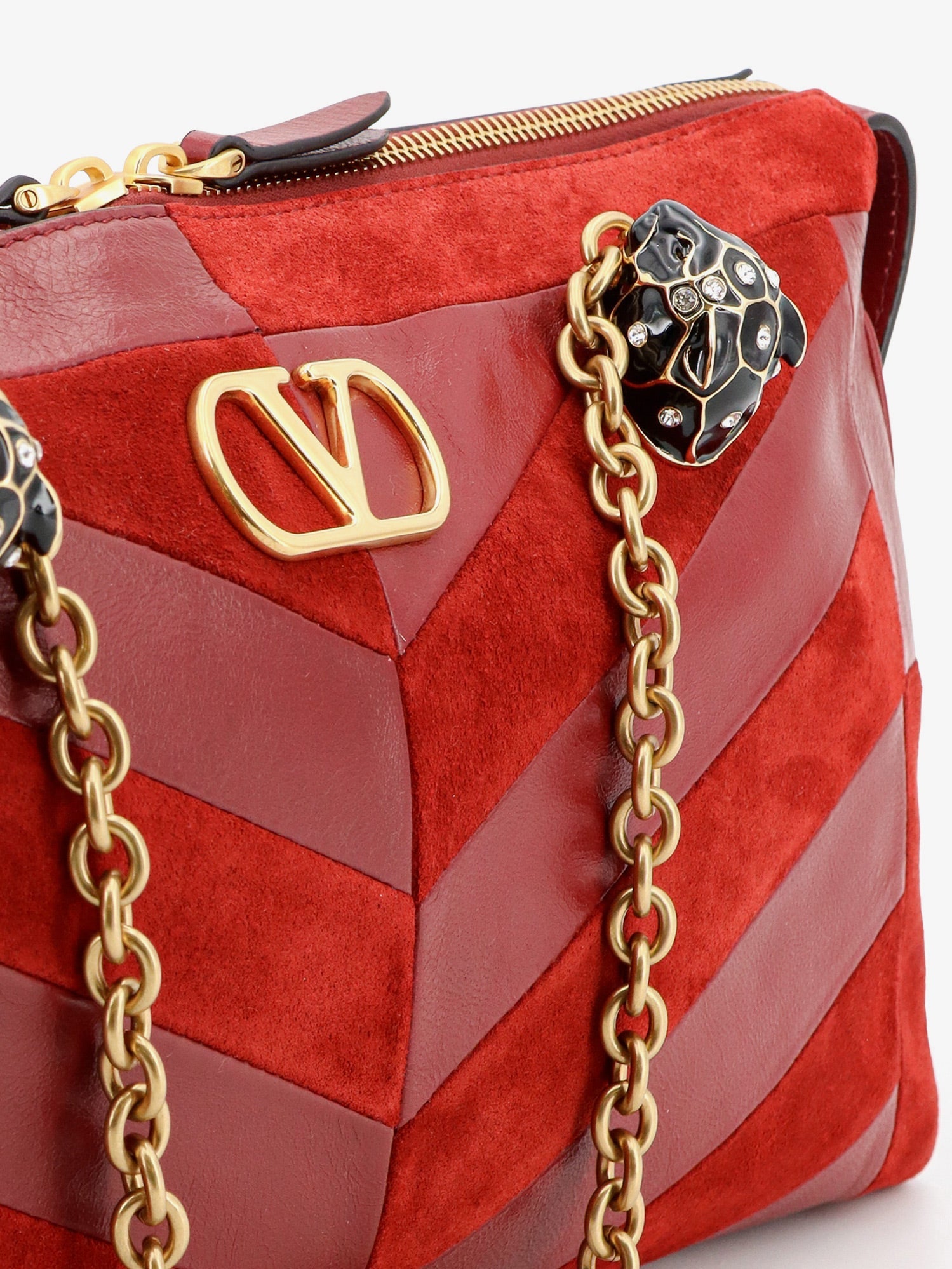 VALENTINO GARAVANI Valentino Garavani Women Panthea Suede And Leather Crossbody Bag