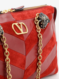 VALENTINO GARAVANI Valentino Garavani Women Panthea Suede And Leather Crossbody Bag