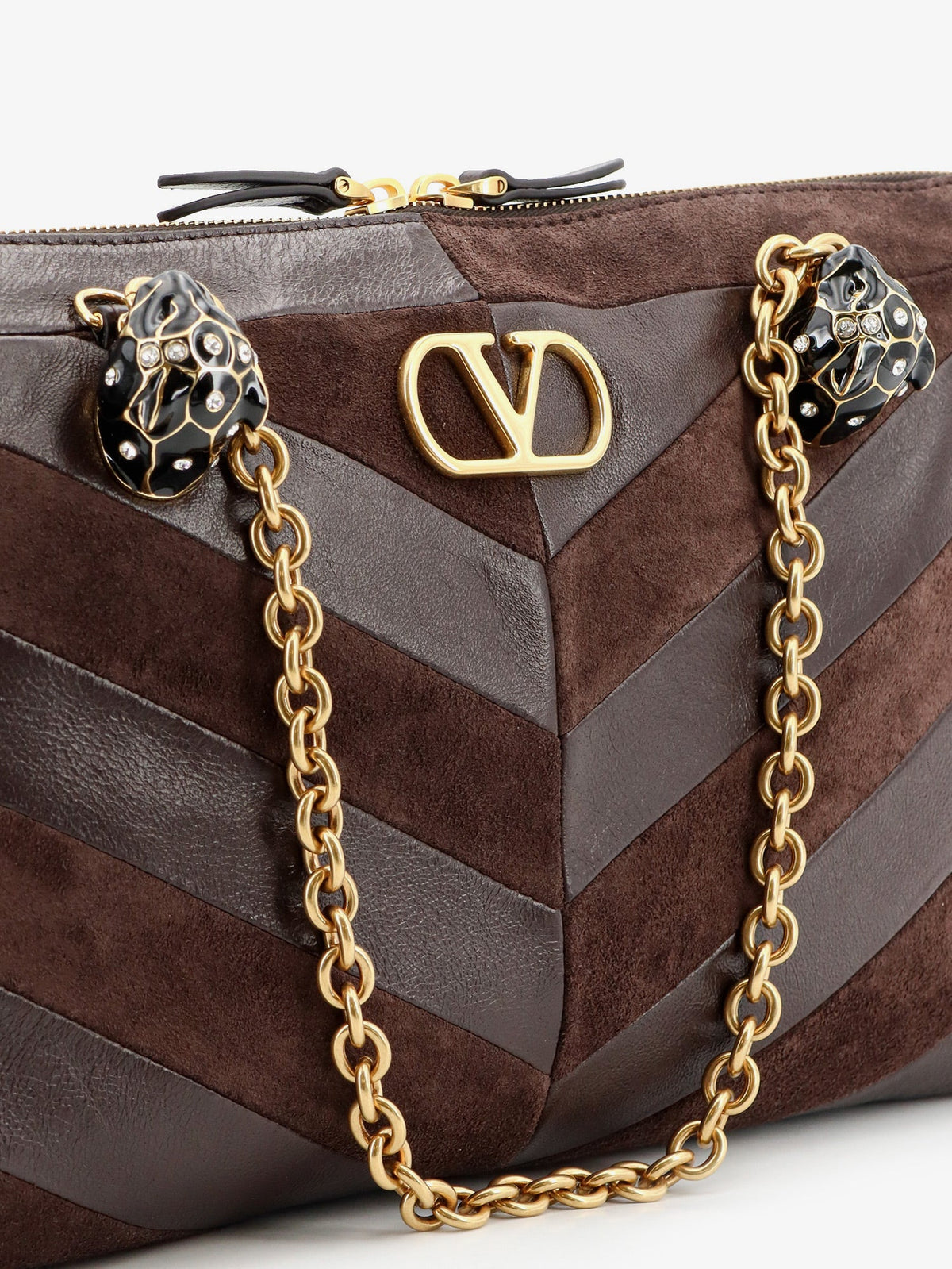 Valentino Garavani Women Panthea Suede And Leather Shoulder Bag