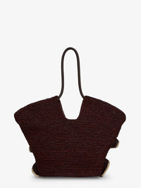 Zimmermann Women Goldentime Raffia Shoulder Bag With Ruffles