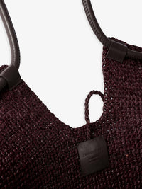 Zimmermann Women Goldentime Raffia Shoulder Bag With Ruffles