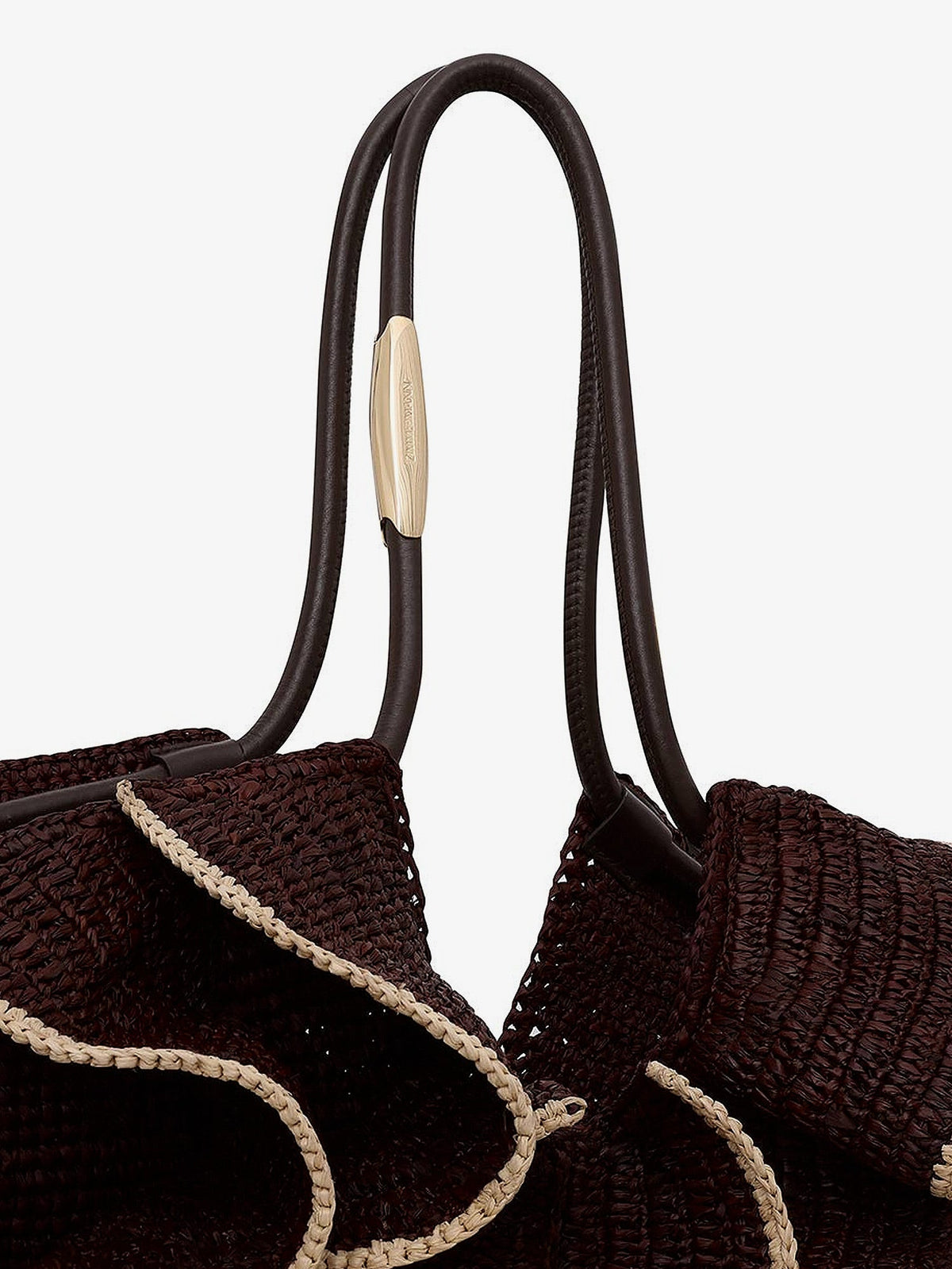 Zimmermann Women Goldentime Raffia Shoulder Bag With Ruffles