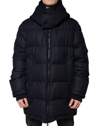 Dolce & Gabbana Black Nylon Hooded Puffer Men Coat Men's Jacket