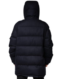 Dolce & Gabbana Black Nylon Hooded Puffer Men Coat Men's Jacket