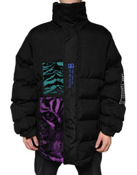 Dolce & Gabbana Black Nylon Puffer Men Full Zip Men's Jacket