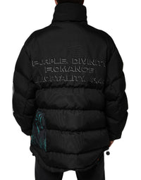 Dolce & Gabbana Black Nylon Puffer Men Full Zip Men's Jacket