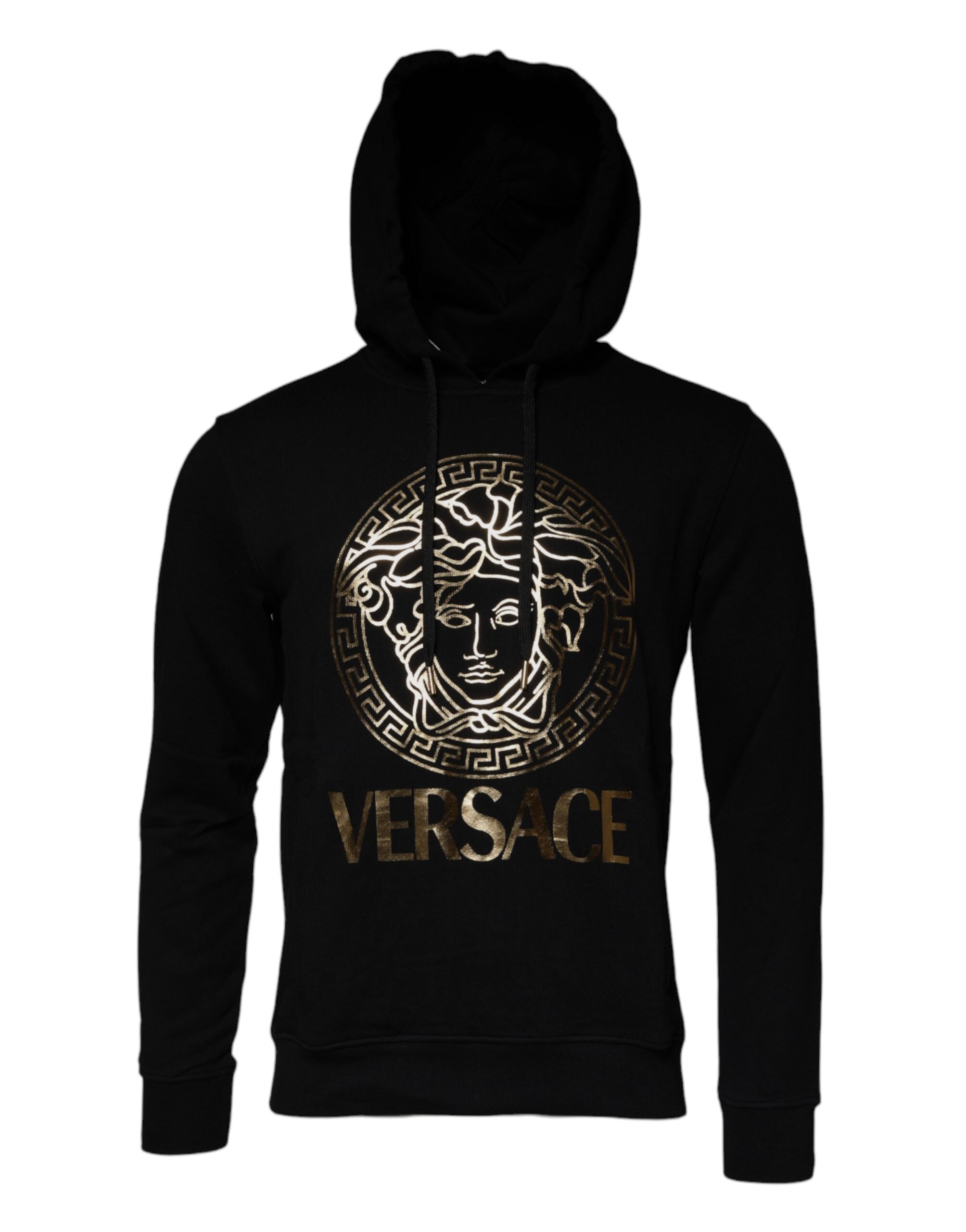 Versace Black Medusa Cotton Hoodie Pullover Sweatshirt Men's Sweater