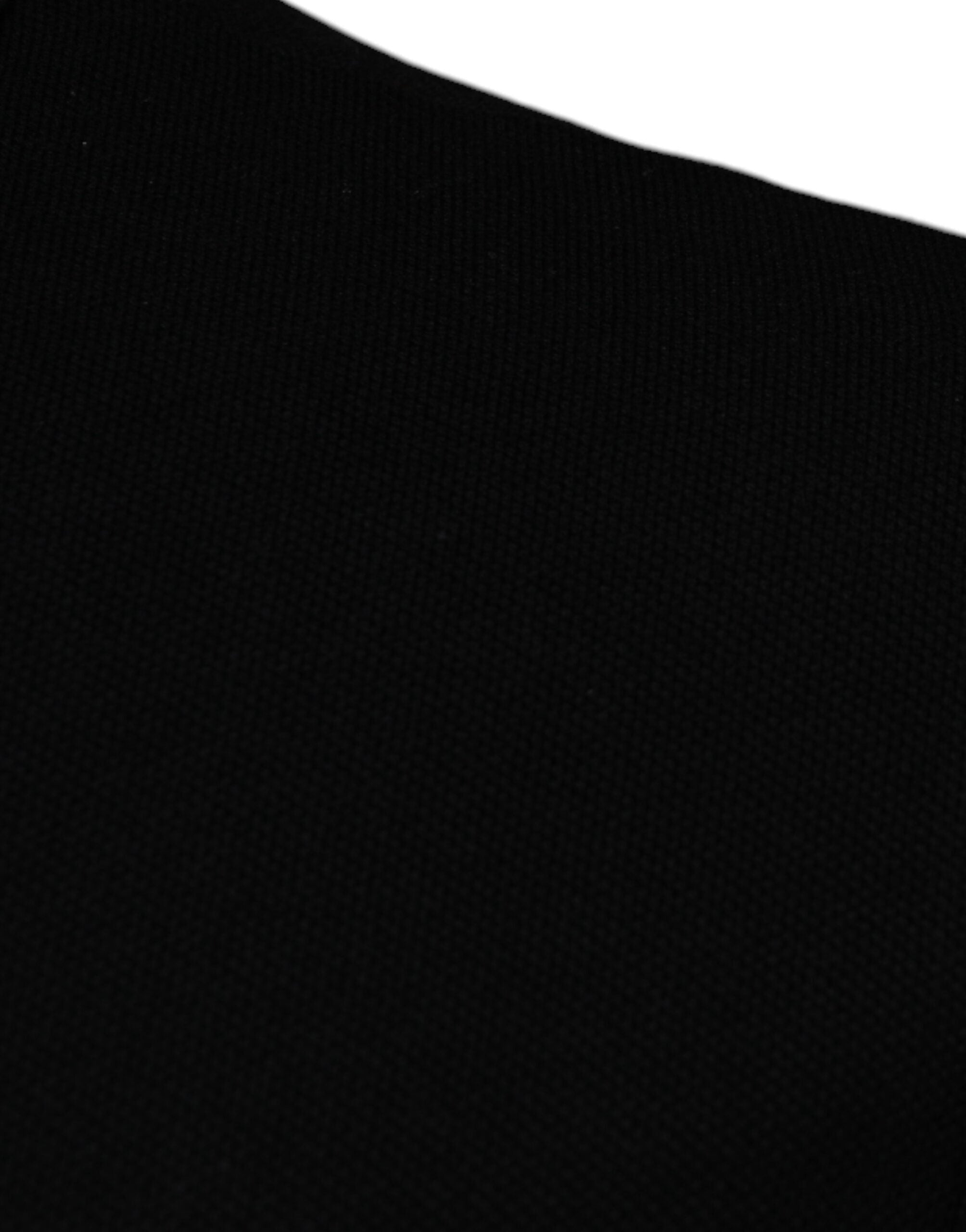 Versace Black Viscose Collared Polo Short Sleeves Men's T-shirt