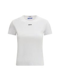 OFF-WHITE Off-White Women Off Stamp Rib Basic T-Shirt