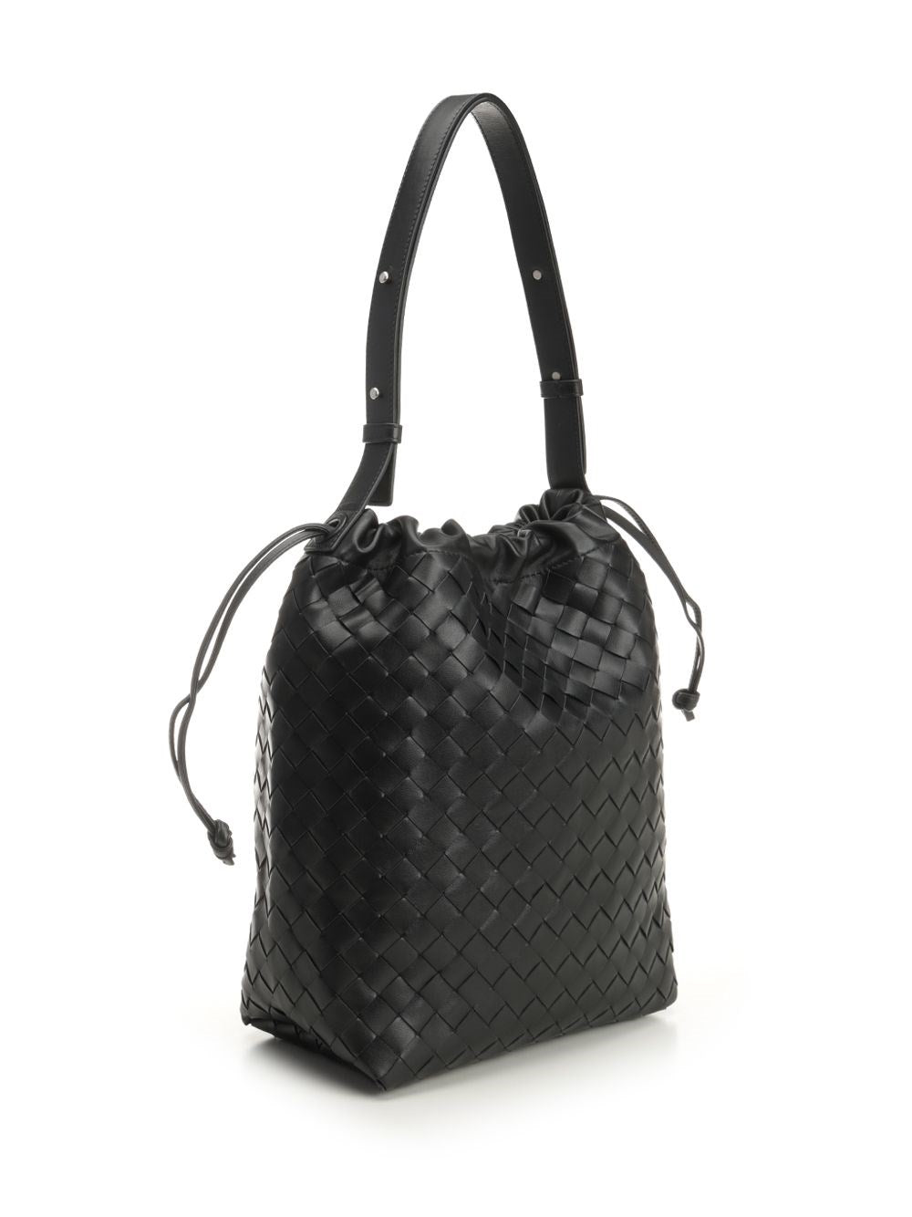 Bottega Veneta Women "Biblioteca" Intrecciato Bucket Bag