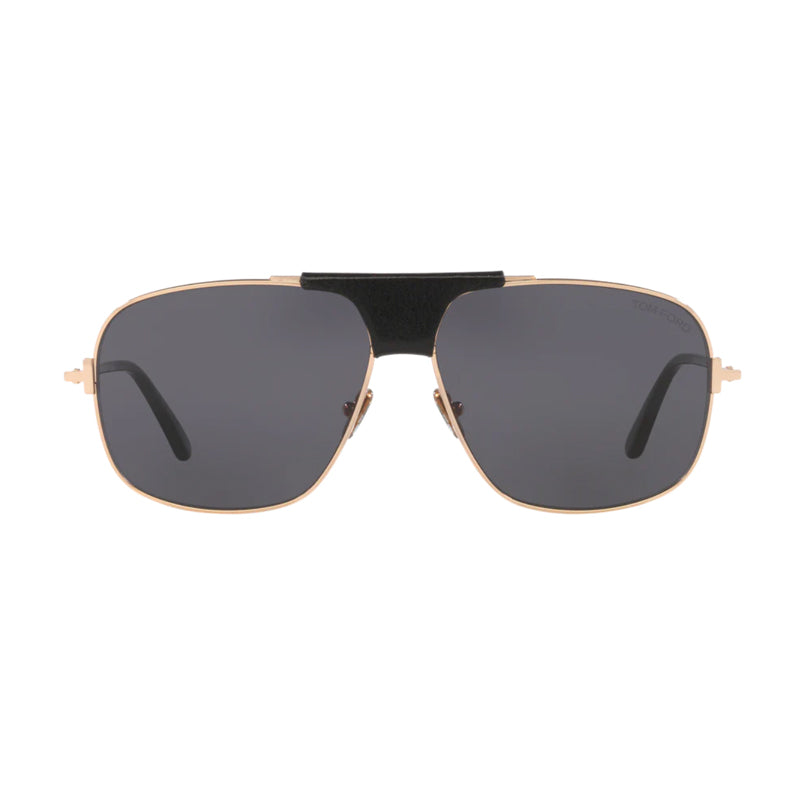 Tom Ford Tom Ford Sunglasses Aviator Full Rim, Shiny Rose Gold Frame and Smoke Lens FT109628A