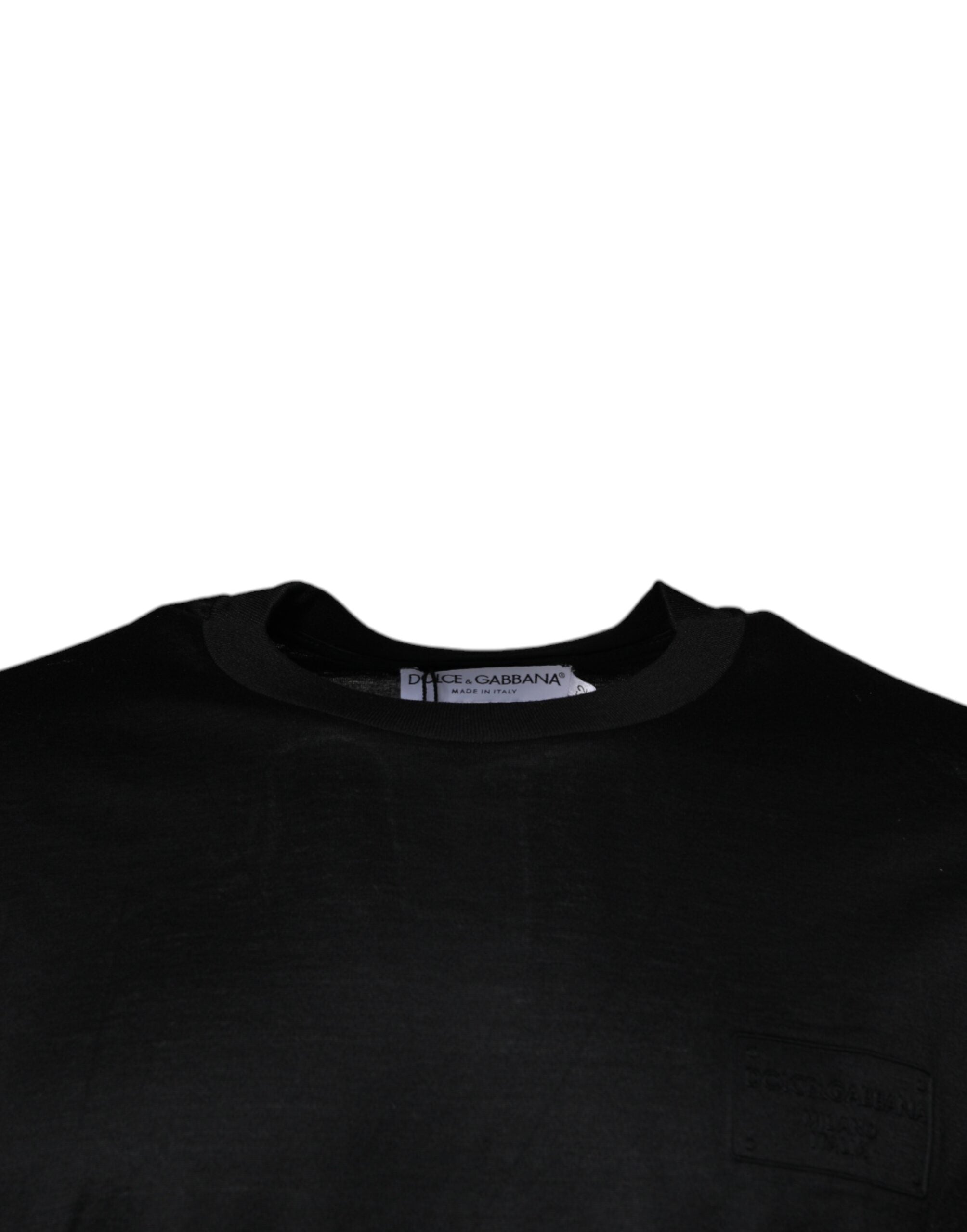 Dolce & Gabbana Black Crew Neck Short Sleeve Men's T-shirt