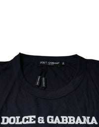 Dolce & Gabbana Blue D&G King Of Love Cotton Crew Neck Men's T-shirt