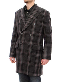 Dolce & Gabbana Gray Double Breasted Coat Men's Jacket