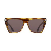 Victoria Beckham Sunglasses Rectangle Full Rim, Striped Tobacco Frame and Brown Lens VB684S224