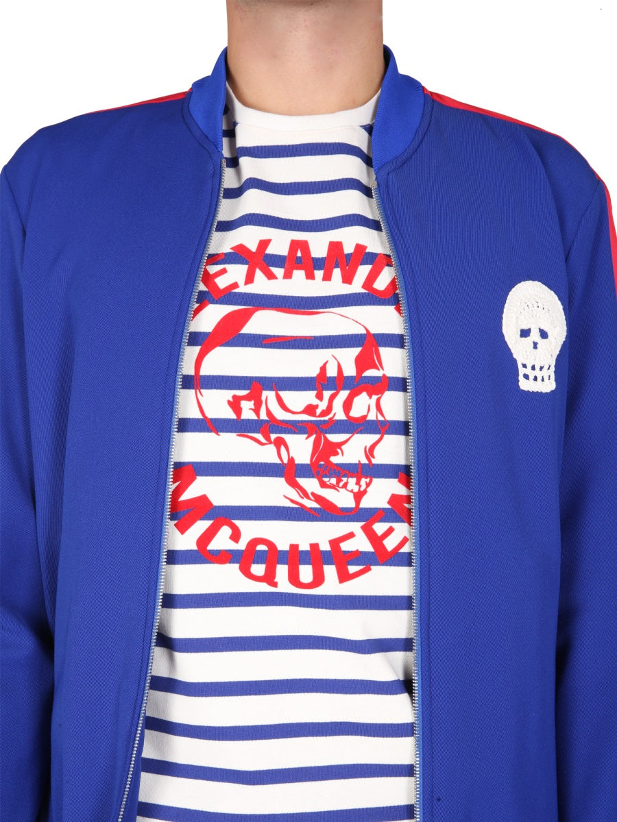 Alexander Mcqueen Men "Skull" Embroidered Sweatshirt