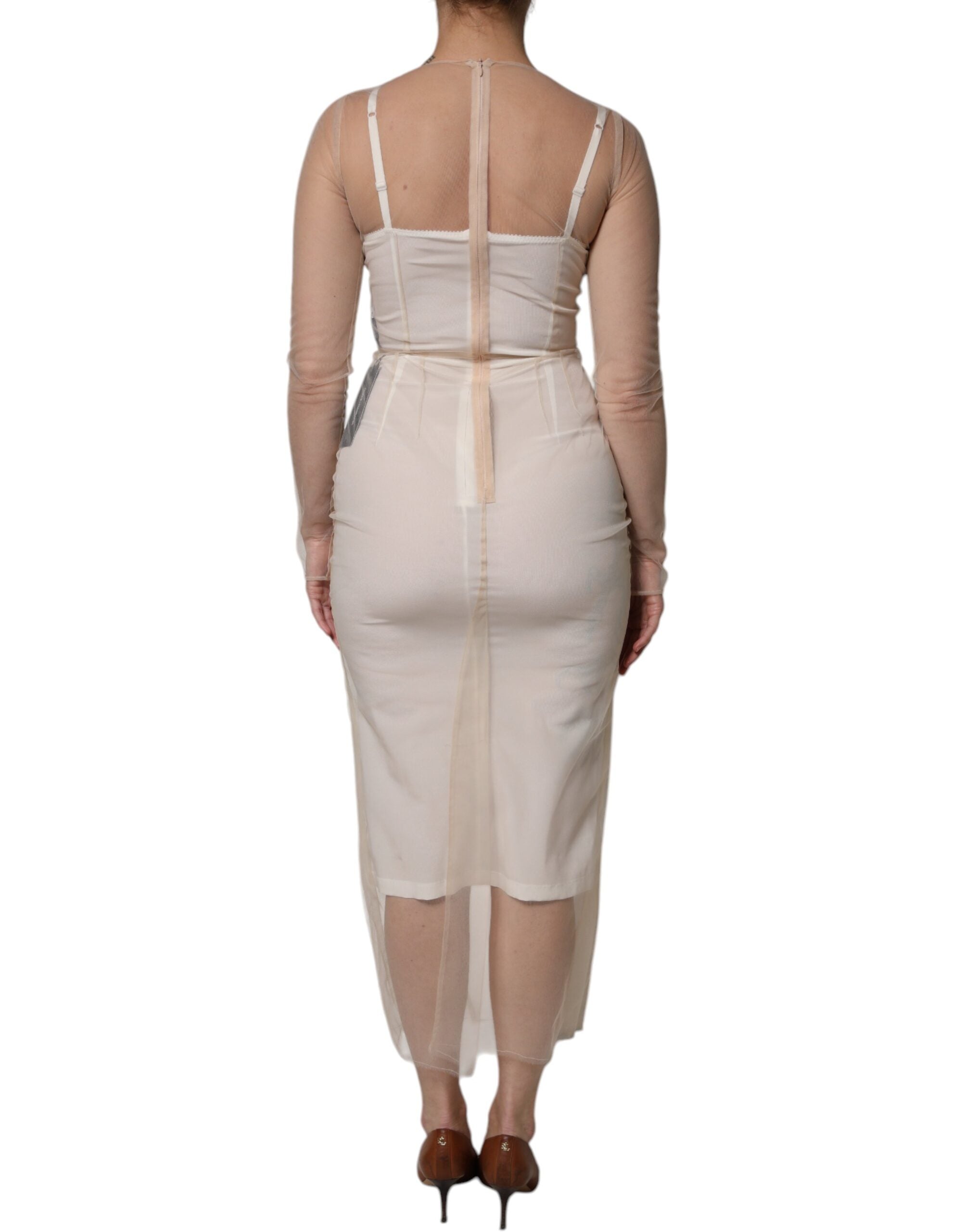 bustier bodycon midi dress Leopard Print Sleeveless Bustier Bodycon Midi Dress main image 1