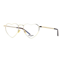 Saint Laurent Saint Laurent Eyeglasses Geometric Full Rim, Silver Frame and Clear Demo Lenses Lens SL301LOULOUOPT002