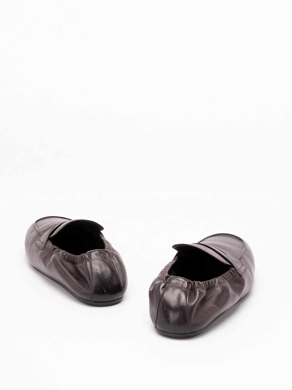 Prada Prada Men Shuffle Antiqued Leather Loafers