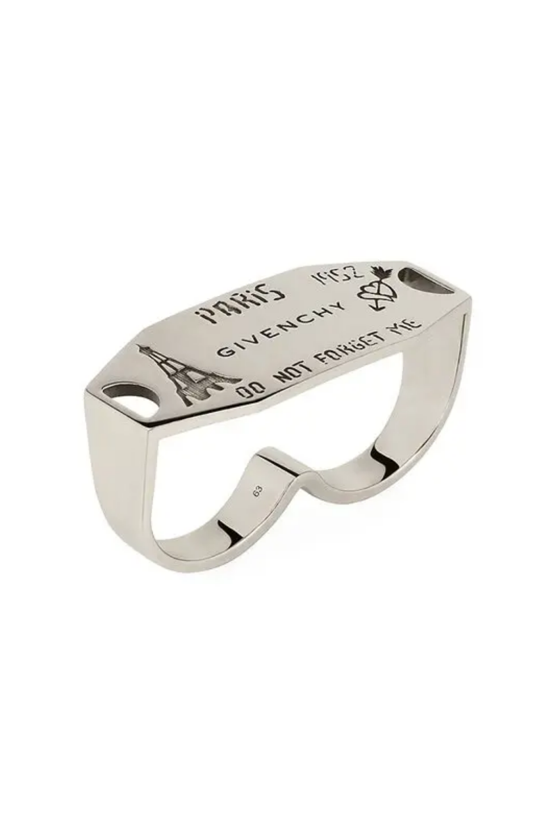 Givenchy Givenchy City Paris Silvery Double Finger Ring_Silvery