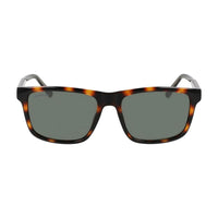 Lacoste Sunglasses Square Full Rim, Havana Frame and Solid Brown Lens L6025S214