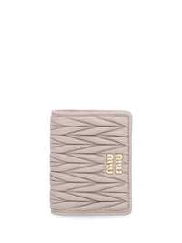 Miu Miu Miu Miu Women Compact Matelassé Leather Wallet