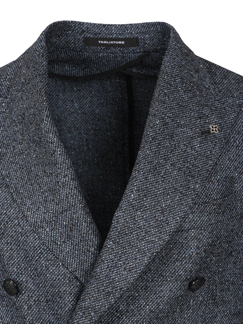 Tagliatore Men Double-Breasted Wool And Silk Blazer