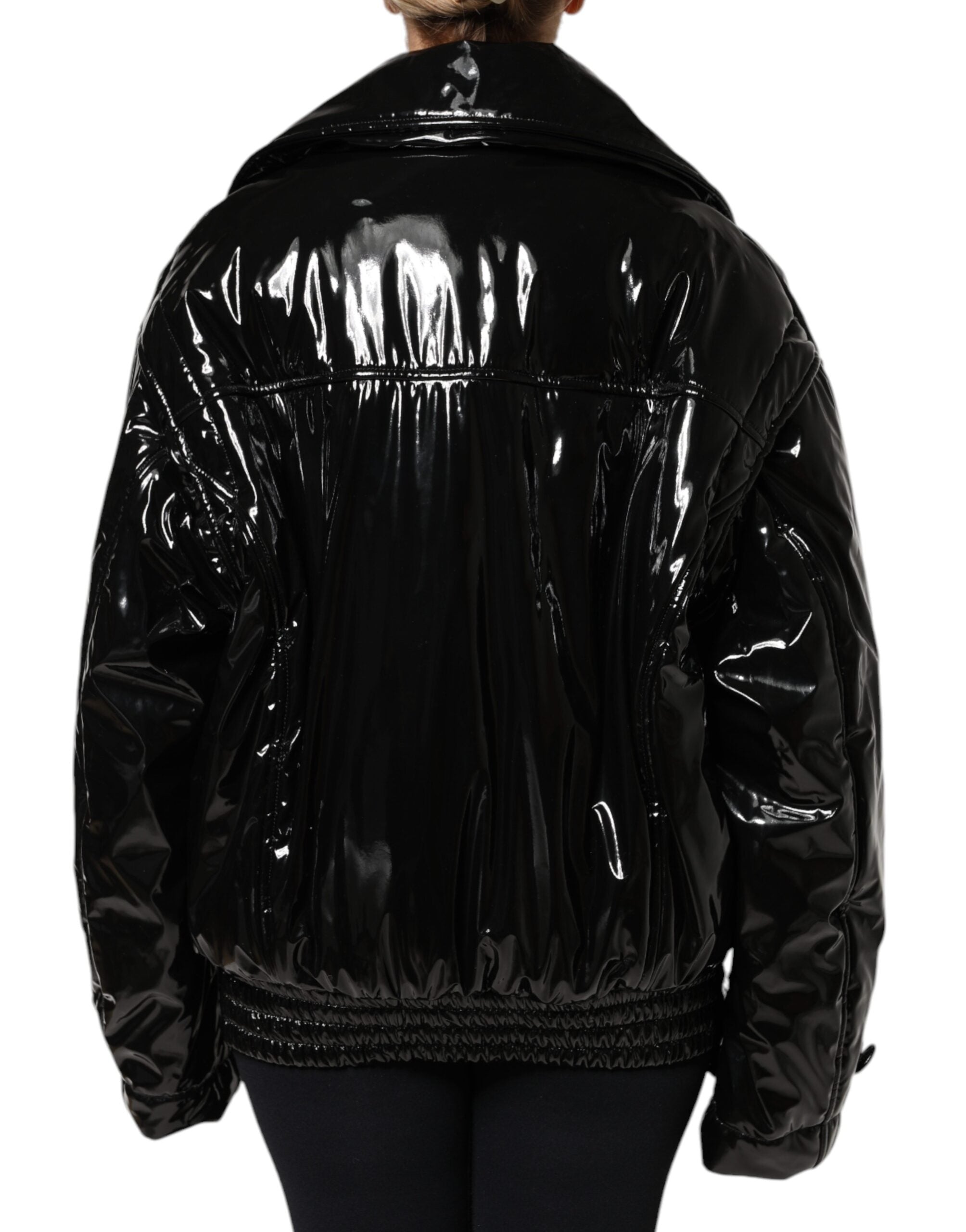 Dolce & Gabbana Dolce & Gabbana Black Polyester Button Down Blouson Women's Jacket