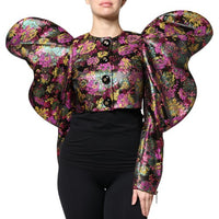 Dolce & Gabbana Dolce & Gabbana Multicolor Floral Jacquard Cropped Women's Jacket