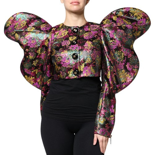 Dolce & Gabbana Dolce & Gabbana Multicolor Floral Jacquard Cropped Women's Jacket