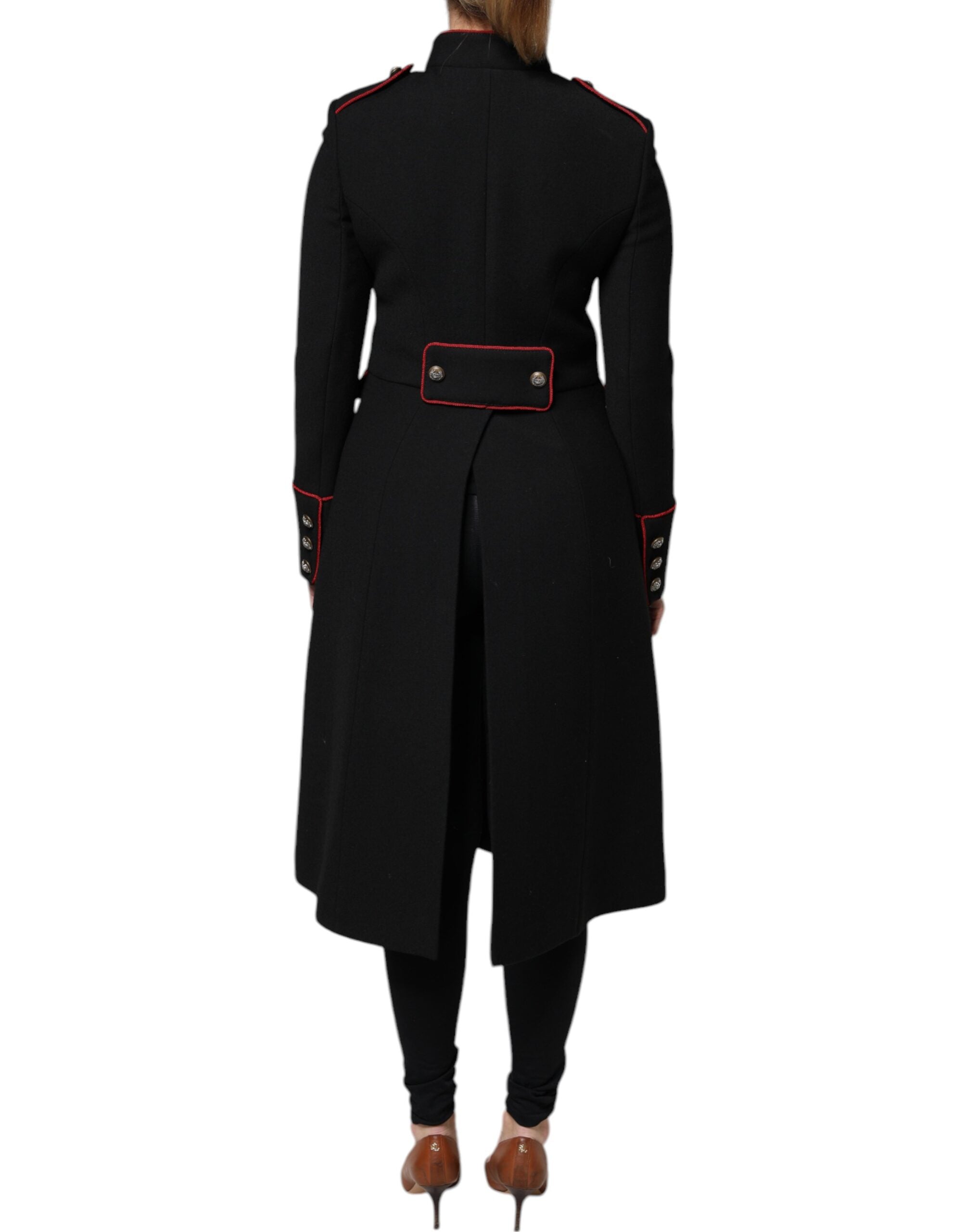 Dolce & Gabbana Dolce & Gabbana Black Single Breasted Trench Coat Women's Jacket