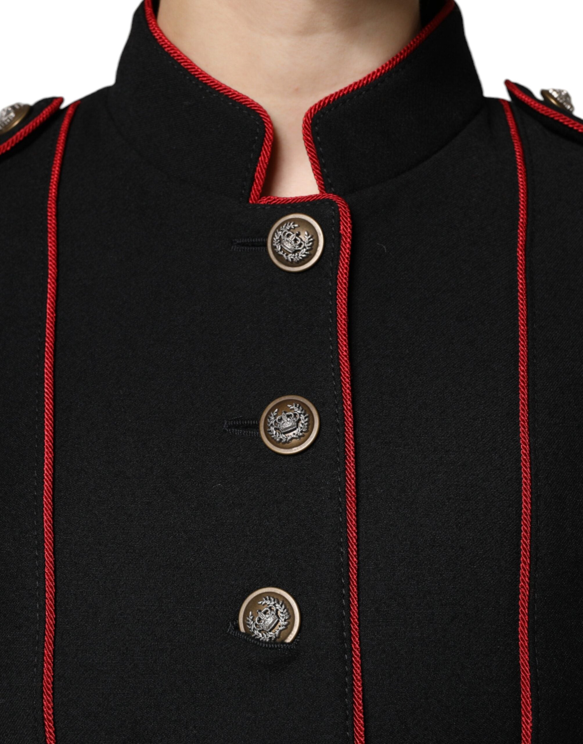 Dolce & Gabbana Dolce & Gabbana Black Single Breasted Trench Coat Women's Jacket