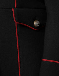 Dolce & Gabbana Dolce & Gabbana Black Single Breasted Trench Coat Women's Jacket