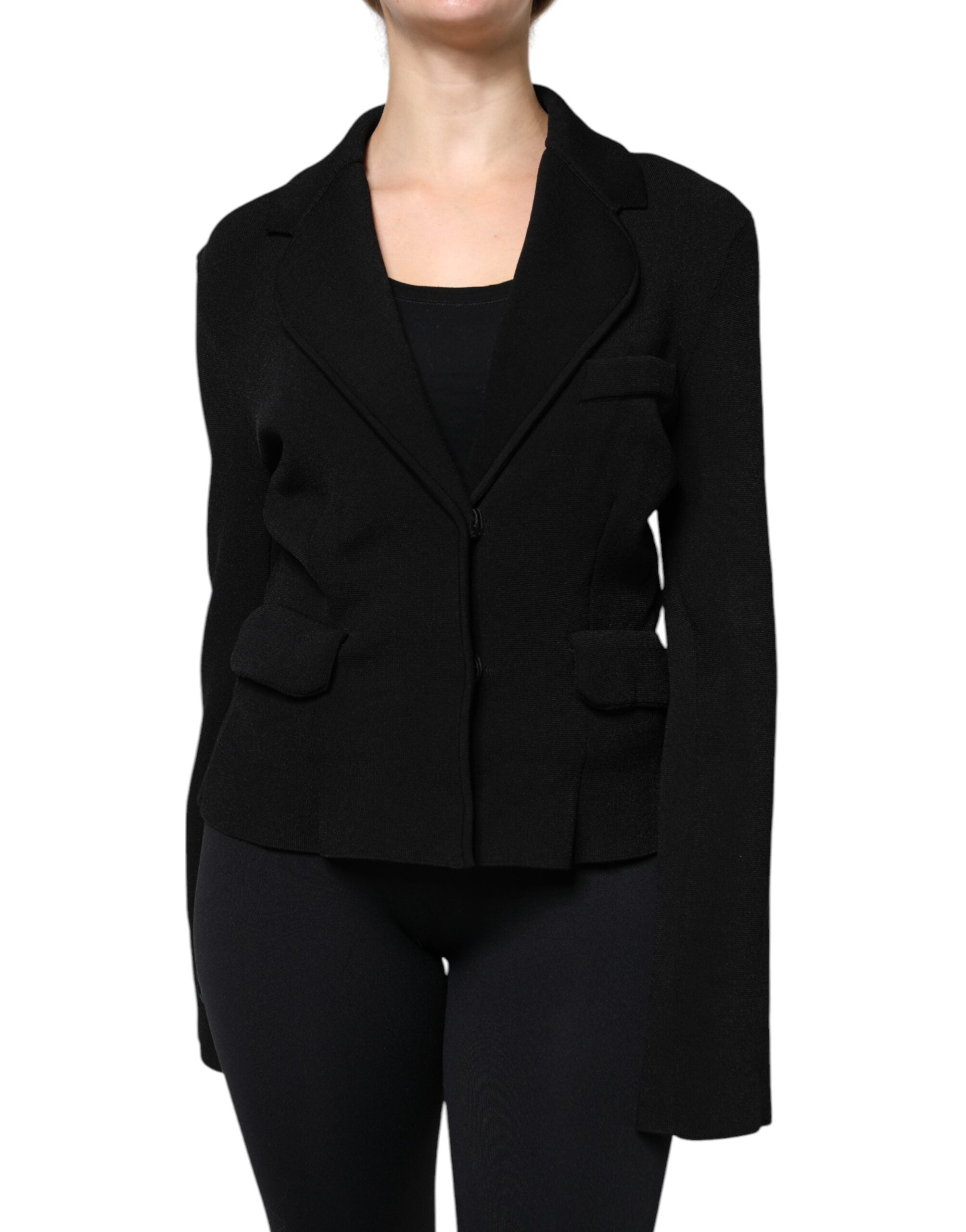 Dolce & Gabbana Dolce & Gabbana Black Viscose Single Breasted Blazer Women's Jacket