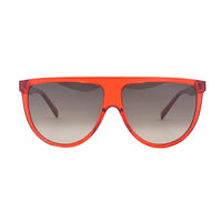 Celine Sunglasses Aviator Full Rim, Transparent Red Frame and Gradient Brown Lens CL40006I66F