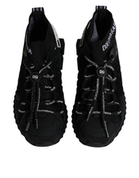 Dolce & Gabbana Black Sorrento Socks Logo Sneakers Women's Shoes